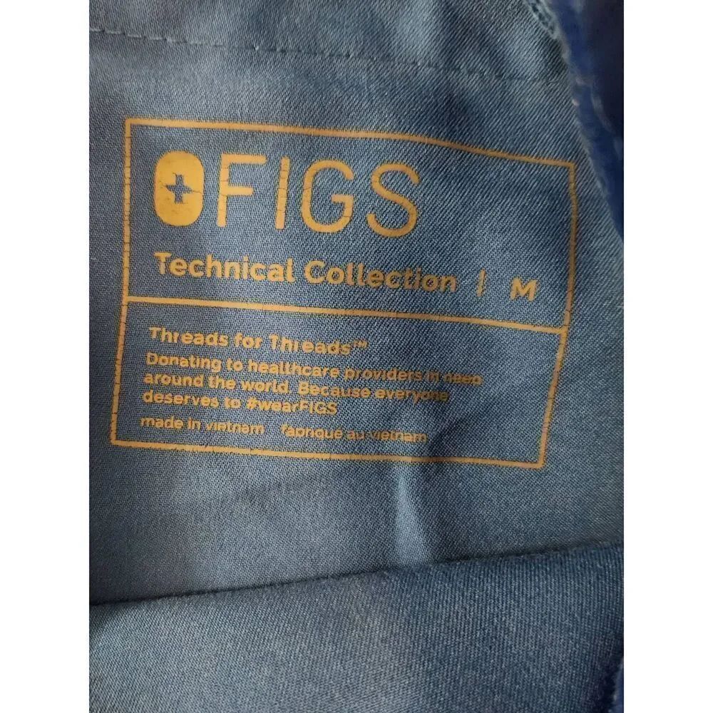 Figs Mens scrub Pants size medium drawstring Blue pockets style# T2001 - Picture 2 of 12